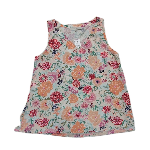 NWT Ann Taylor Loft Floral Sleeveless Top Ladies Medium NEW WITH TAGS - Picture 2 of 6